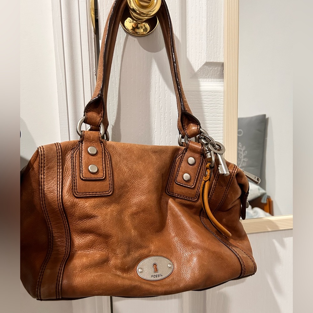 FOSSIL Marlowe Chesnut Leather Satchel bag
